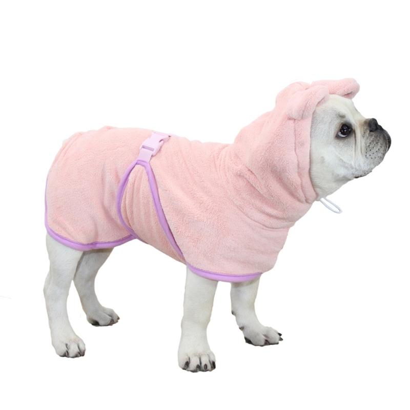 High Absorbent Cat Bathrobe for Dog Pet Bath Towel Quick Dry Bath Coat Soft Bath Robe for Medium Large Dogs Pet Clothes