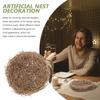 Artificial Rattan Bird Nest Ornament Decorative Spring Nest Photo Prop for Easter Party Home Garden Decoration Craft Project