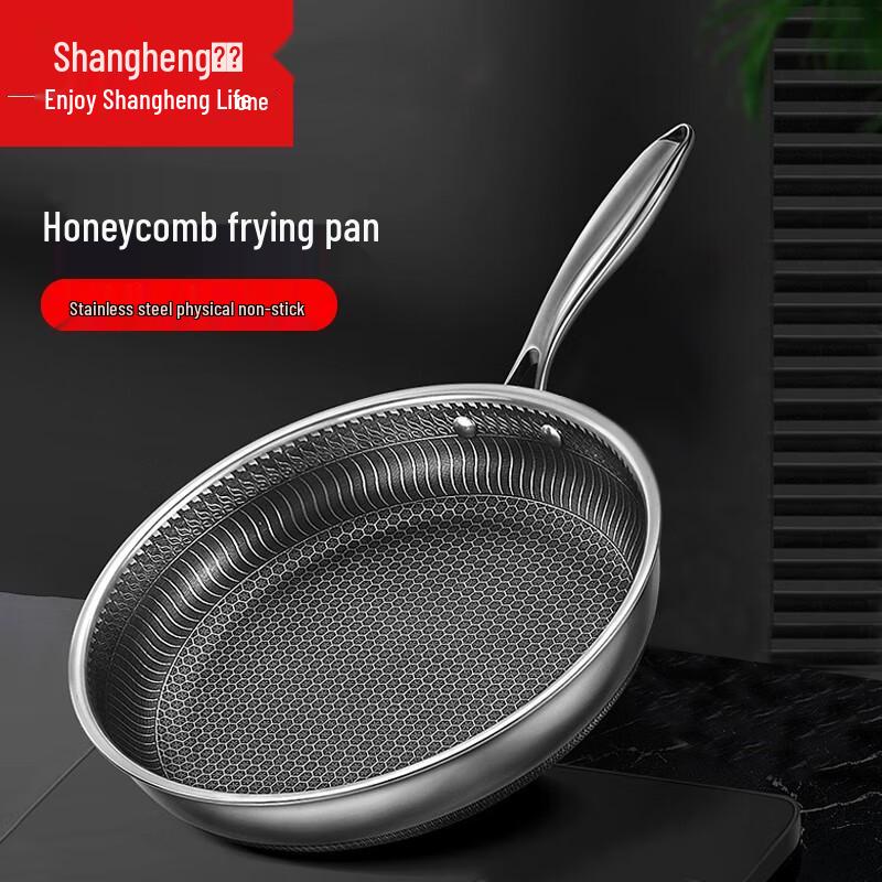Shangheng 304 Edelstahl Wok mit Wabenmuster