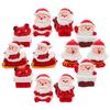 12Pcs Resin Santa Claus Christmas Decorations Miniature Xmas Tabletop Decor DIY Holiday Craft Ornaments Festive Home Office