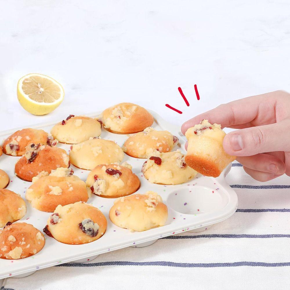 Moule à Muffins en Silicone 24/12/6 Cases Résistant à la Chaleur pour Cupcakes Moule à Cupcakes pour la Cuisson Pudding