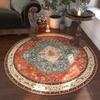 Retro Round Carpets Soft Anti-slip Easy To Clean Bohemia Sofa Rug Living Room Bedroom Floor Mat Yoga Mat Gift Home Decor
