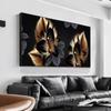Luxury Black Gold Leaf Canvas Painting Abstract Plant Posters and Prints Wall Art Pictures for Home Living Room Decor No Frame