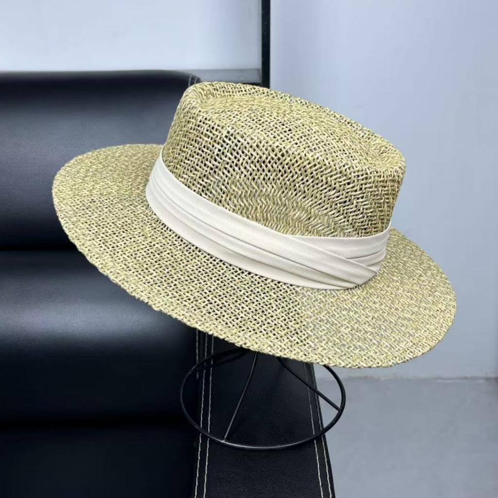 Big head circumference ins straw hat Internet celebrity top hat children European and American fashion travel vacation sunscreen hollow sun hat