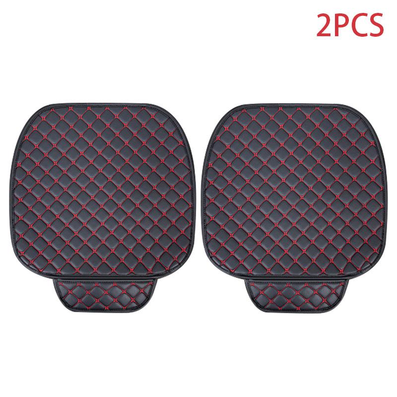 Car Accessories Car Seat Covers PU Leather Auto Seat Cushion Mat Breathable Car Front Rear Back Seat Cover Universal Car Cushion Red Front 2pcs