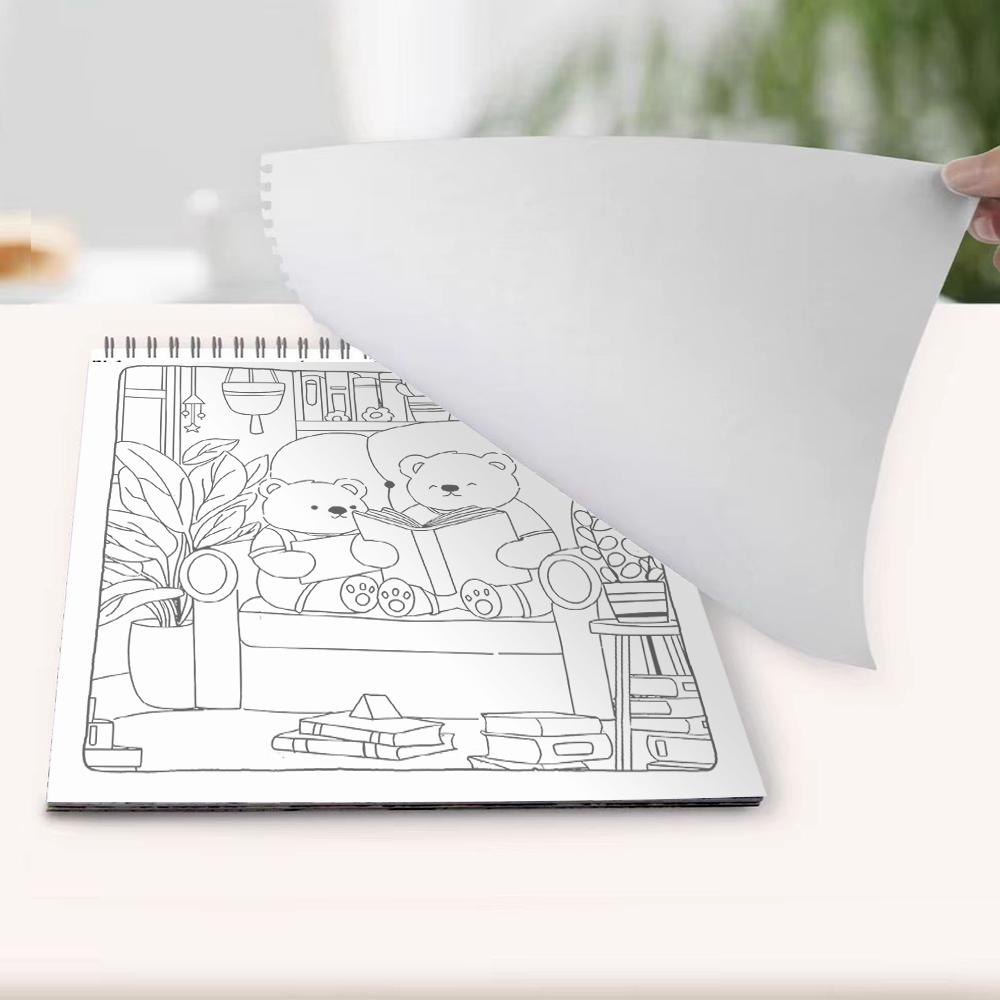 Car with Flowers Colouring Book - 30 Sheets Adult Colouring Book, 100gsm8.3x 8.3 inch, Drawing Book, Birthday Gift, Holiday Part