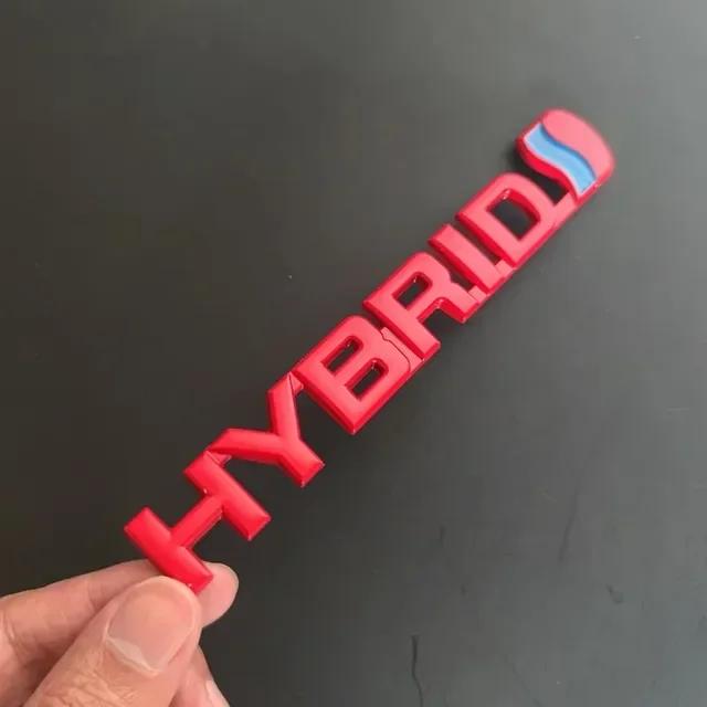 3D Metal Hybrid Logo Side Fender Rear Trunk Emblem Badge Car Sticker Decals For Toyota Prius Camry Crown Auris Rav4s TRD
