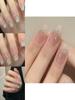 Handmade Gradient Nude Nail Stickers Wholesale For Students With Detachable Sparkling Rhinestones