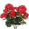 2PCS Artificial Geraniums Outdoor Silk Flowers Bush Fake Flowers for Floral Home Decor Indoor Garden Grave Cemetary Table Decor