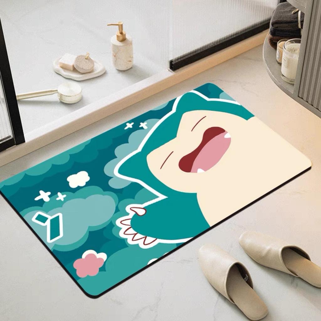 Cute Cartoon Puppy Bathroom Water-absorbing Non-slip Mat, Door Floor Mat, Dirt-resistant Animation Decorative Mat