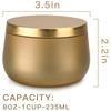 T02C!24 Candle Tin Cans Candle Container With Lid Suitable For Candle Making Arts And Handicrafts Storage