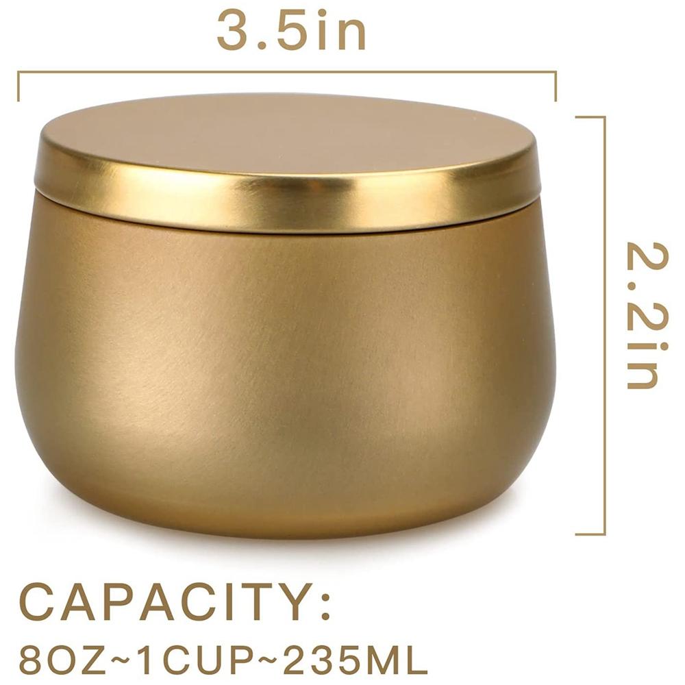 T02C!24 Candle Tin Cans Candle Container With Lid Suitable For Candle Making Arts And Handicrafts Storage