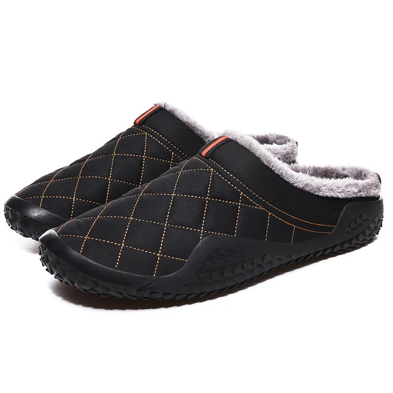 Fashion Big Size 39-48 Lazy Cotton Slippers Men Winter Outdoor Men Shoes WaterProof Cold-Proof Casual Shoes Men Plush Warm Man Footwear