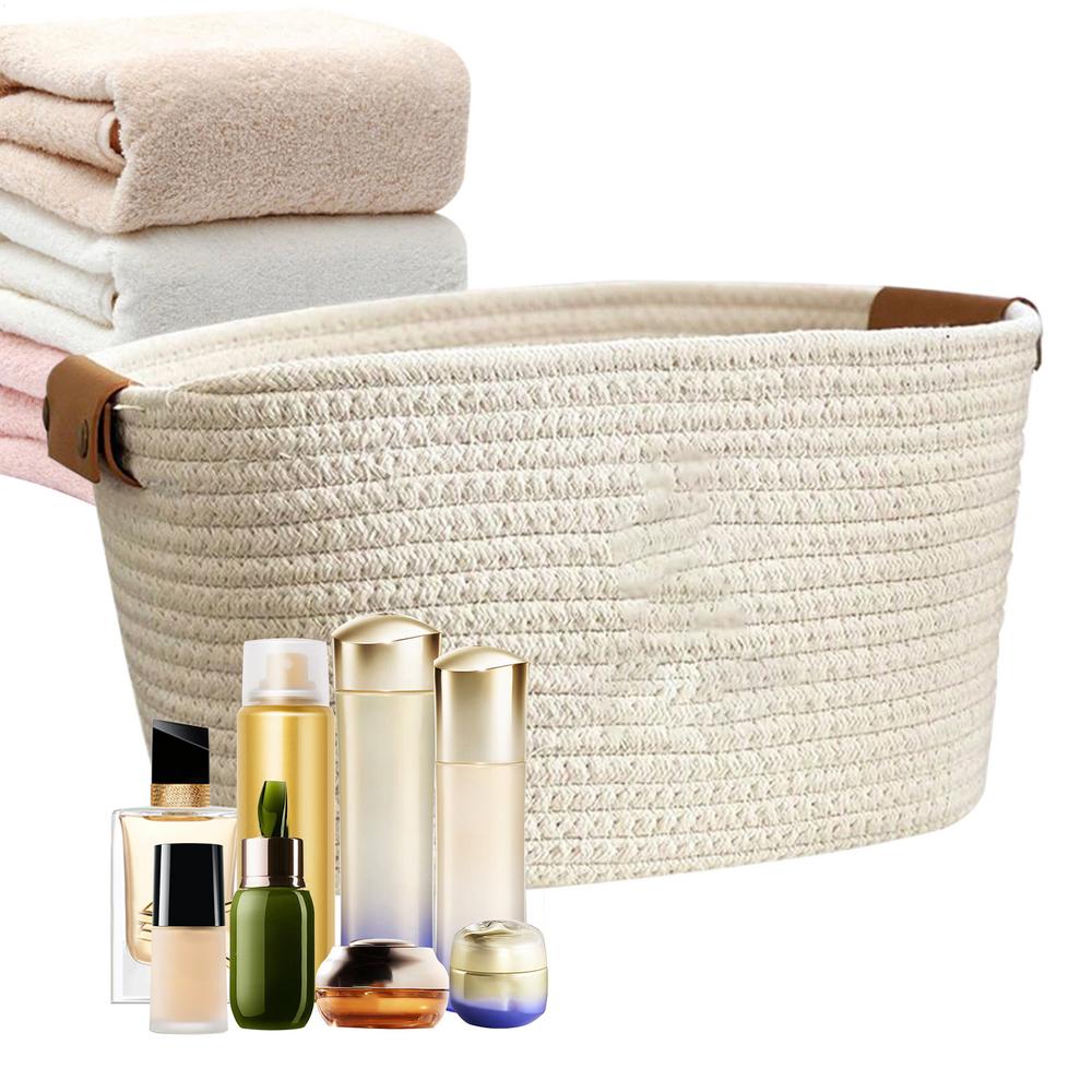 Storage baskets Woven Basket Woven Storage Basket Cube Decorative Box woven rope baskets for Nursery Living Room Clothes