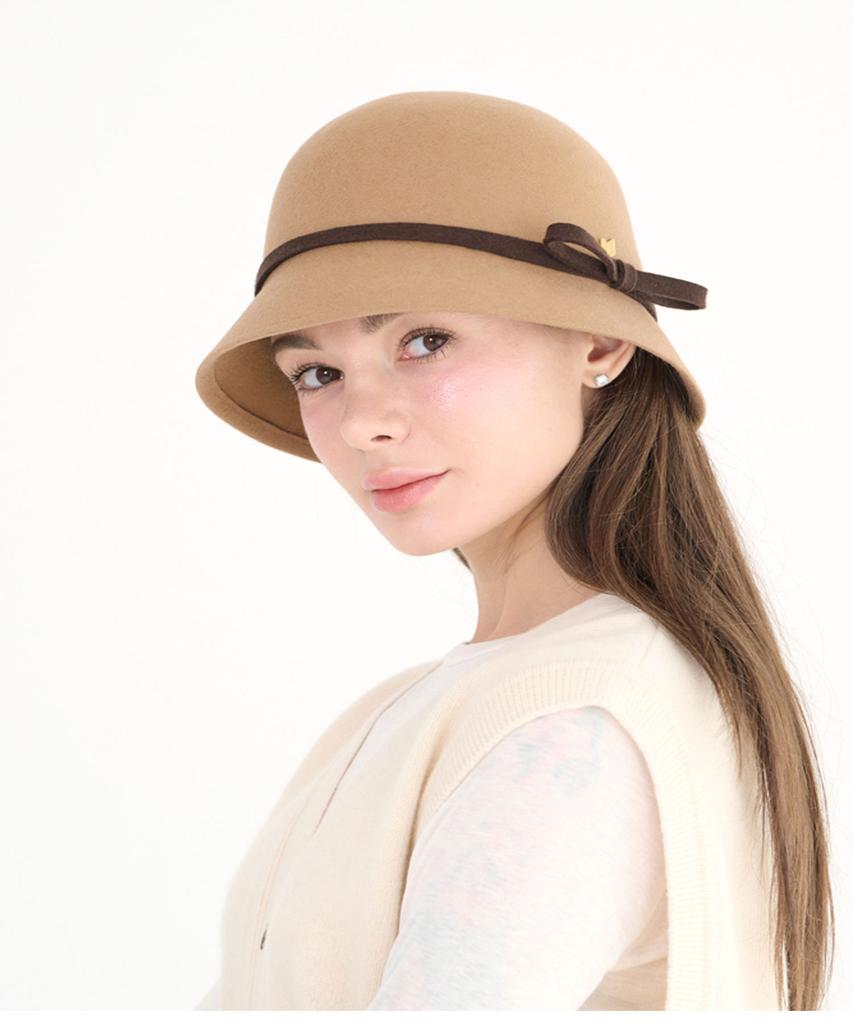 Koipeu Modern Classic Wool Ribbon Cloche Cf073Ht024