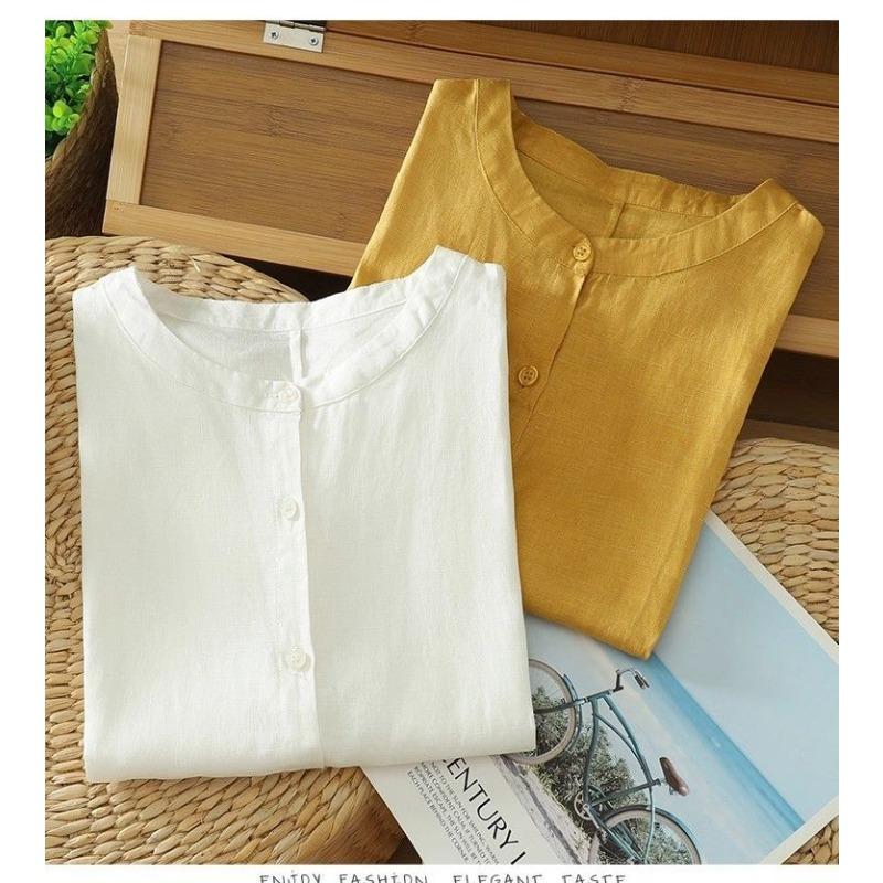 Ruffled Hem Cotton and Linen Sleeveless Shirt for Women Summer Design Thin Waistcoat Vest Flying Sleeve Cardigan Top
