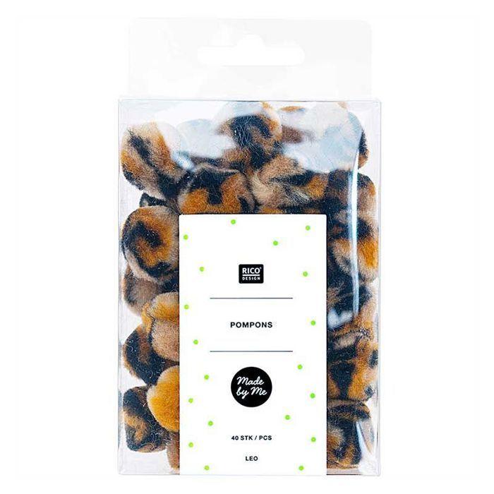 40 pompons en acrylique - Acid Leo