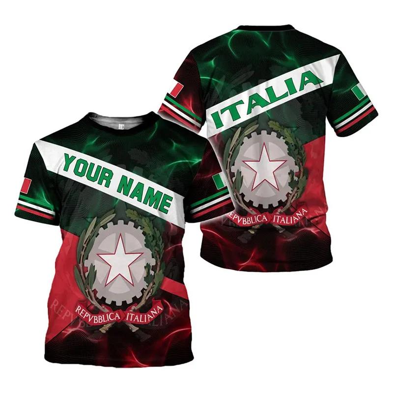 T-Shirt Women's Men's Daily Street Fashion T-Shirt 3D Printing Design New Pride of Italy T-Shirt Top