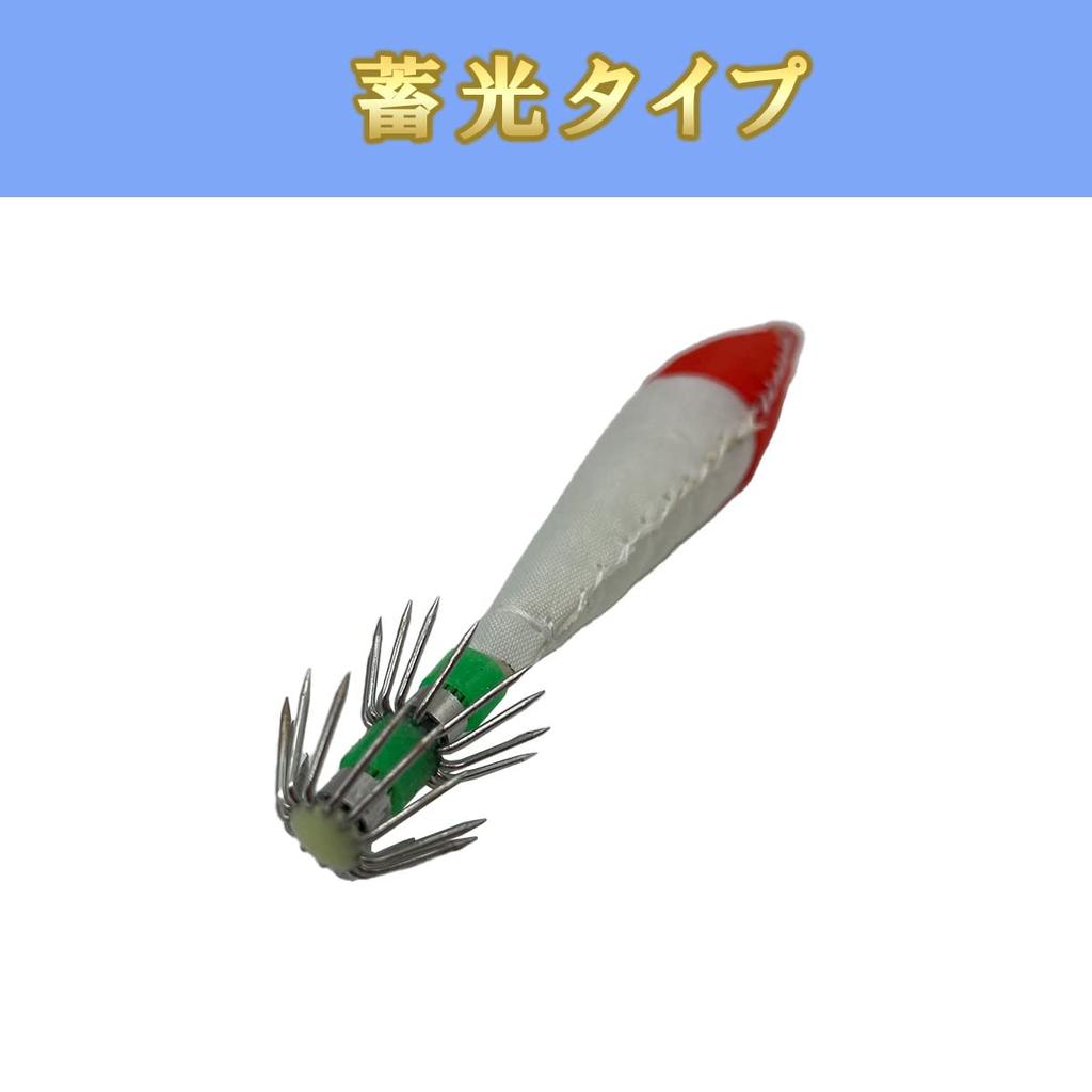 Standard Floating Squid Size for Squid Metal for and Yariika J-base Jigs, 4, 5-Pack, Fishing, Luminous, Kensaki, Maika, Surumeika, (Red)
