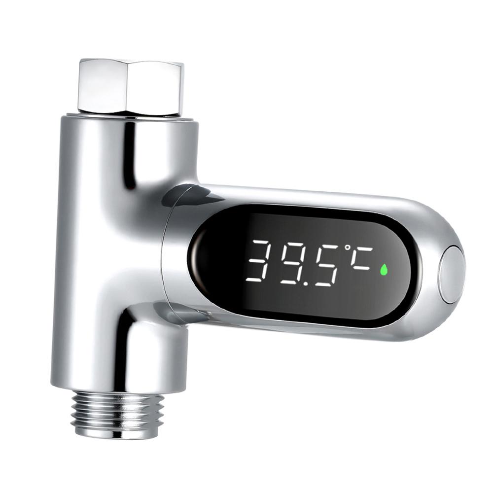 Duschthermometer Duschthermometer Rd Badezimmerthermometer, Wassertemperaturthermometer 5~85 360° drehbares LED-Display für Baby-Duschthermometer
