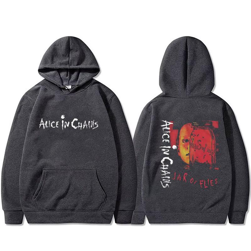 Rockband Alice in Chains Jar of Flies Album Hoodie Herren Damen Vintage Lässig Fleece Baumwolle Sweatshirt Männermode Streetwear