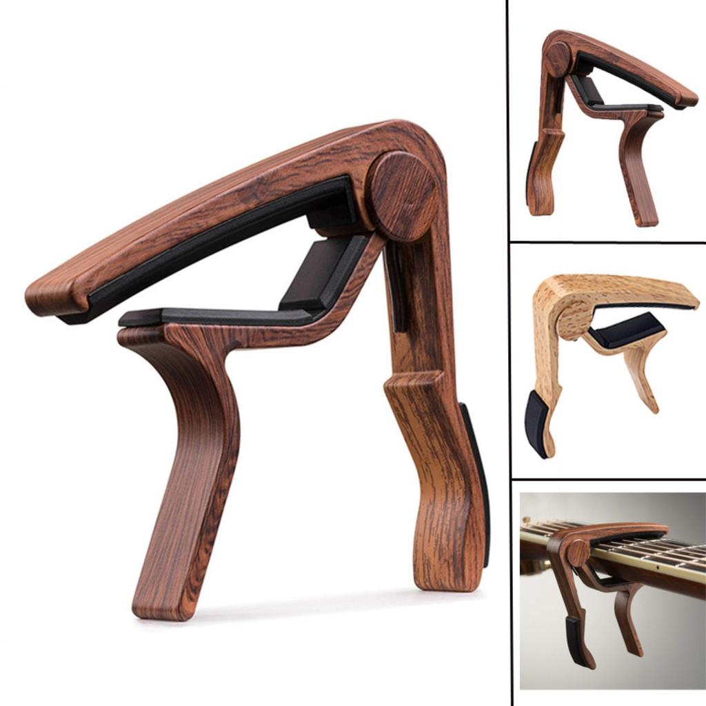 Hot Sale Acoustic Guitar Capo Wood Grain Capo Ukulele Metal Capo Guitar Capo