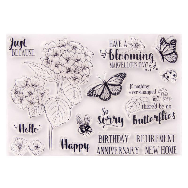 Clear Stamps for Card Making or Journaling Birthday Wish Dandelion Transparent Silicone Stamps for Journals Scrapbooking Album