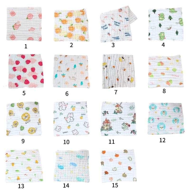 Cotton Baby Burp Cloth Soft and Breathable Newborns Washcloth for Teething Time Gentle Skin Care 30x30cm