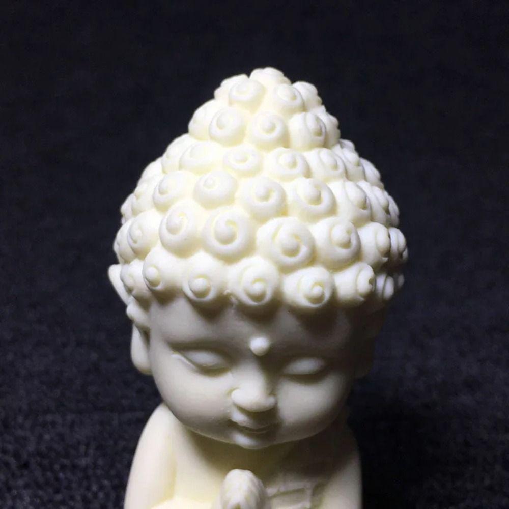 Cute Lotus Tathagata Buddha Statue Chinese Style Coconut Figurine Buddha Ornaments  Home Desktop