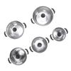 5PCS Cookware Set with Glass Lids Stainless Steel Milk Pot Kitchen Cooking Set for Induction Cooktop