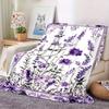 Lavendel-Serie digital bedruckte Polyester Schlafzimmer Samt Flanell Decke Fleece weiche Sofadecken für Betten