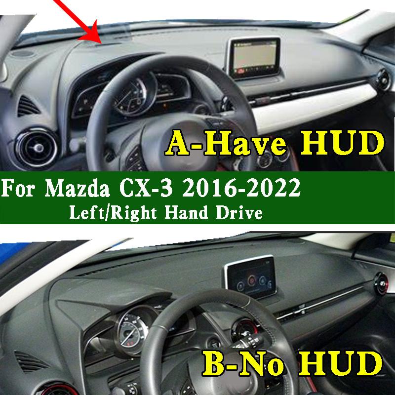 For Mazda CX-3 DK GS GT 2016- Dashmat Dashboard Cover trument Panel Sunscreen Protective Pad Dash Mat Anti-Dirt Ornaments