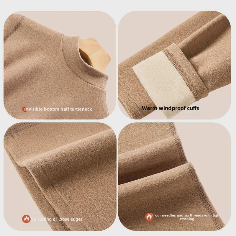 Niemiecki jesienny garnitur z kaszmiru: Damski sweter i spodnie z bawełny termicznej dla osób starszych