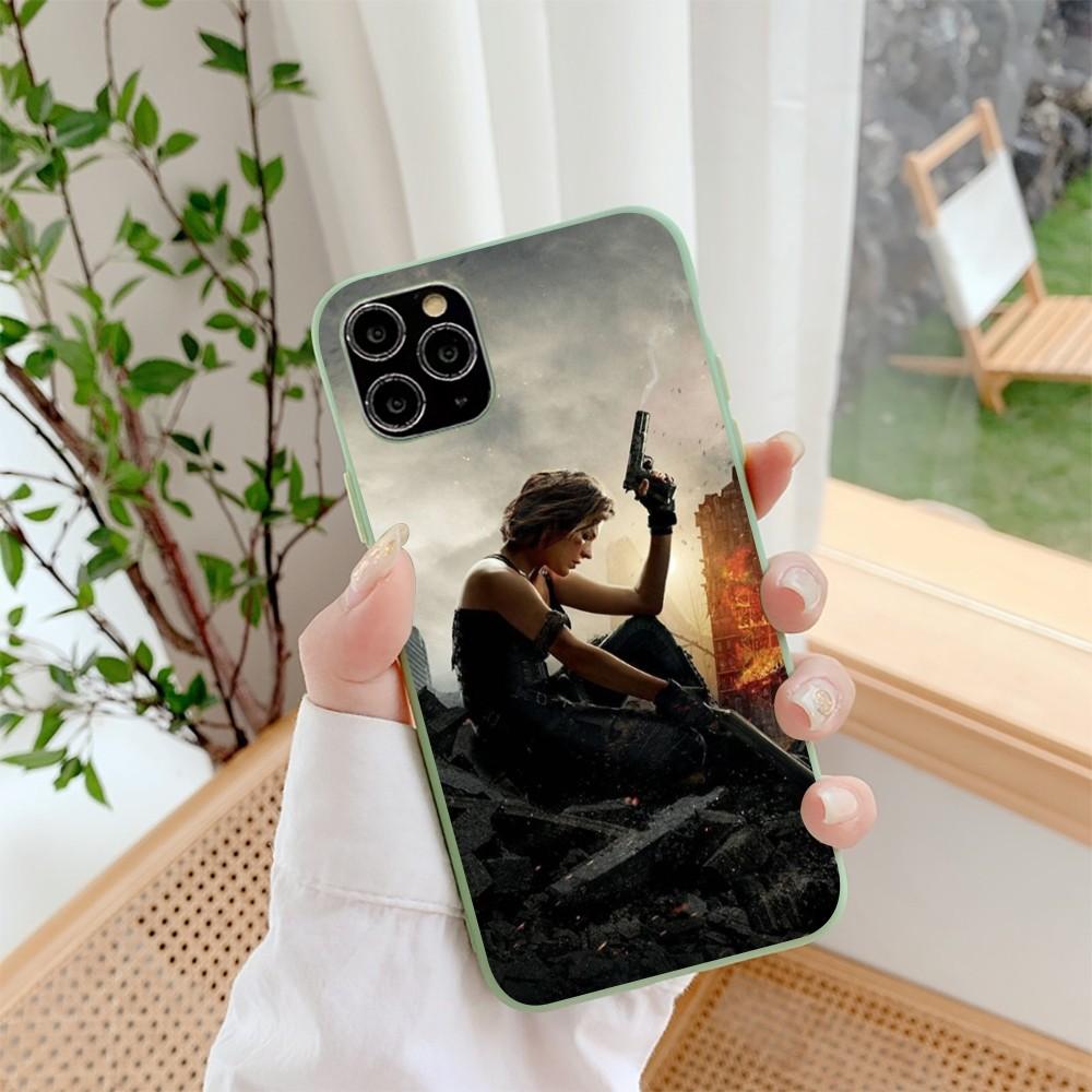 R-resident Game E-evil Phone Case For IPhone 14 11 12 13 Mini Pro Xs Max 8 7 6 6S Plus X XR Solid Candy Color Case
