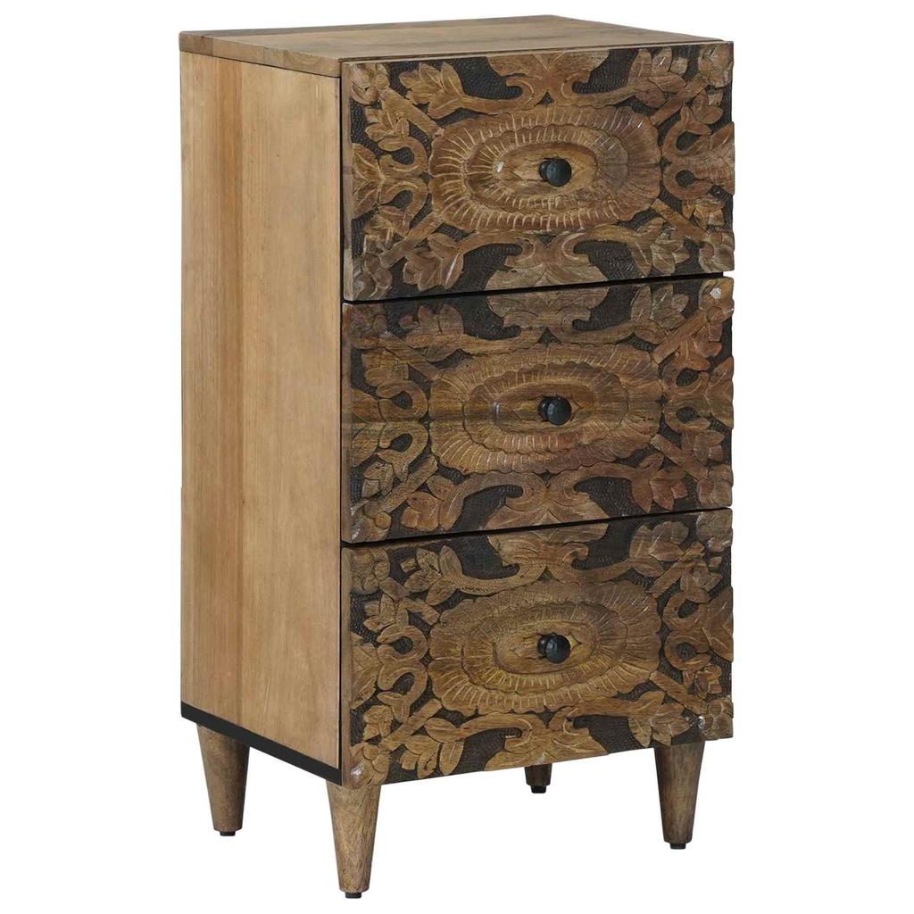 Sideboard with Storage Brown 40 x 33.5 x 75 cm Solid Mango Wood