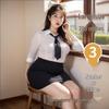 Guanyun Hot Lingerie Set: Sexy Secretary Uniform with White Top & Black Skirt