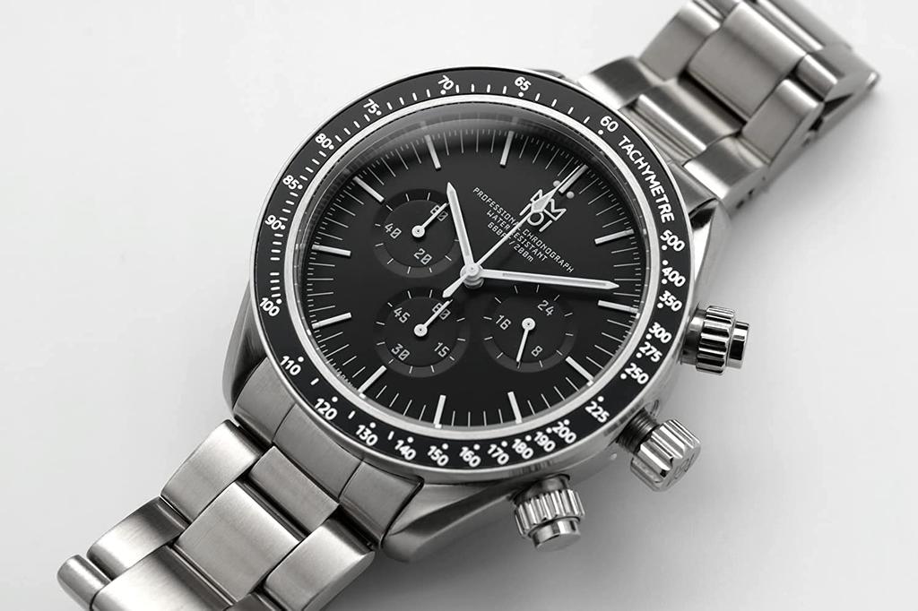 HYAKUICHI 101 Diver's Chronograph Watch, Men's, 20 ATM Water Resistant, No Date, Quartz Movement, Black