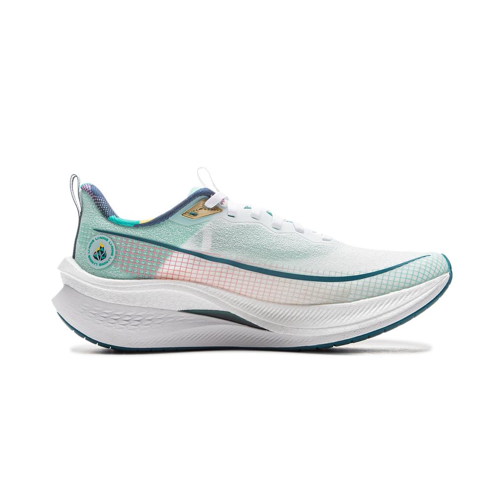 Li Ning Red Hare 7 Pro Tlumící Protiskluzové Odolné proti oděru Nízké Běžecké boty Dámské Bílá Zelená ARPU002-29