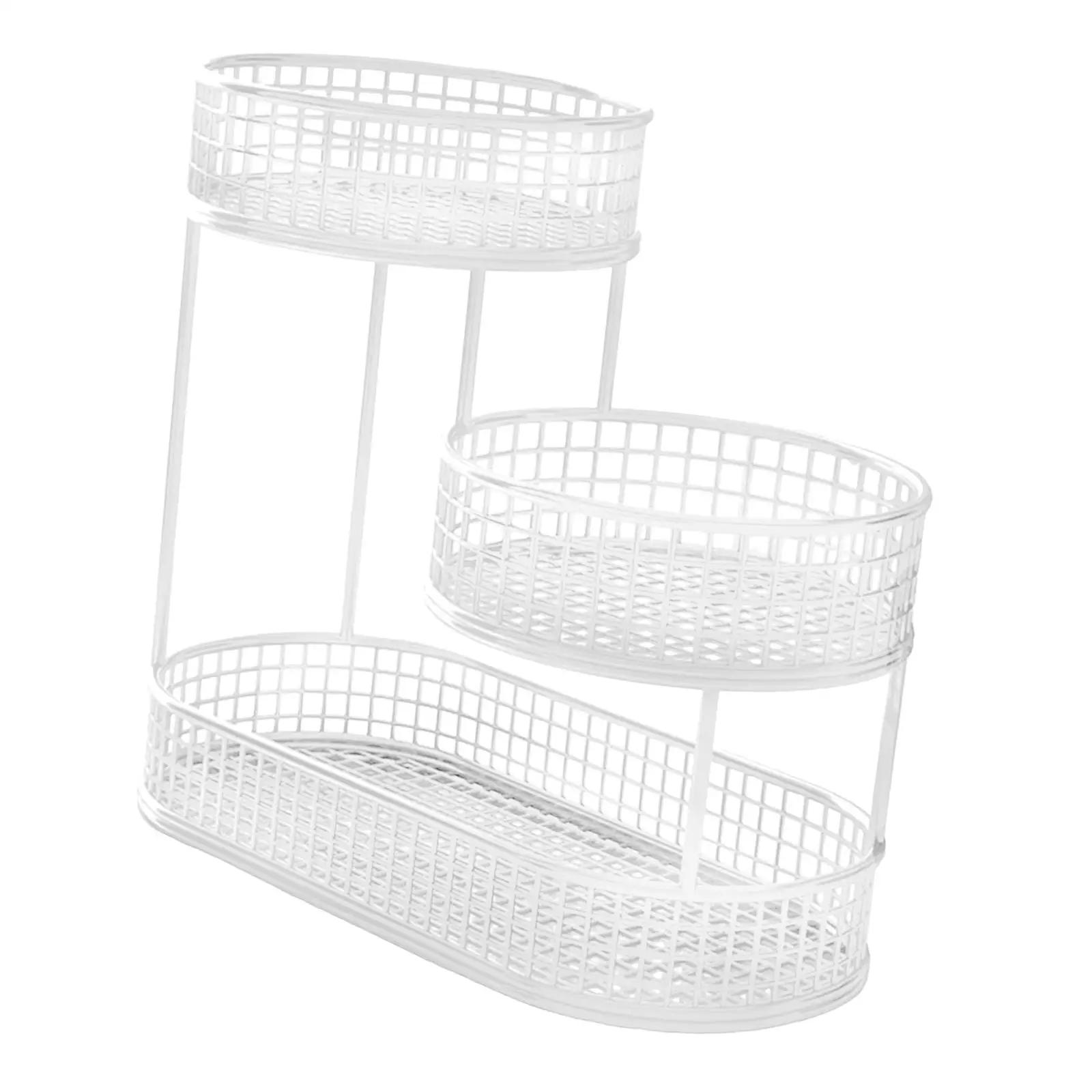 

Countertop Fruit Basket, Metal Wire Storage Bowl with Stand, Space-Saving Serving Tray for Vegetables and Produce Organization белый