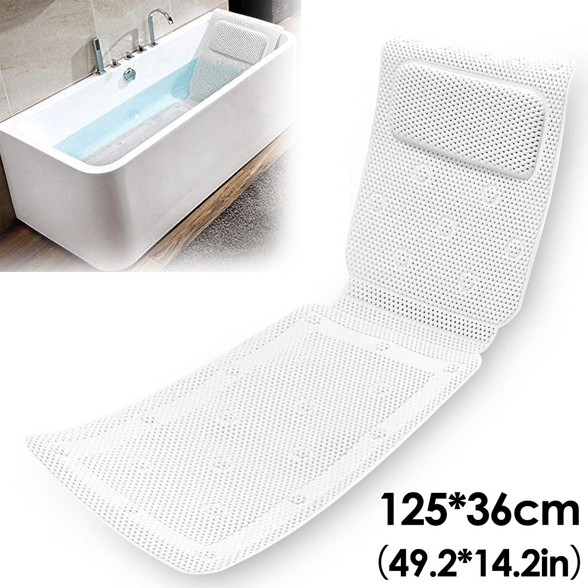

Full Body Bath Cushion Bath Pillow for Head and Neck Rest Bathtub Pillows with 30 Non-Slip Suction Rest your head and neck 125 x 36cm
