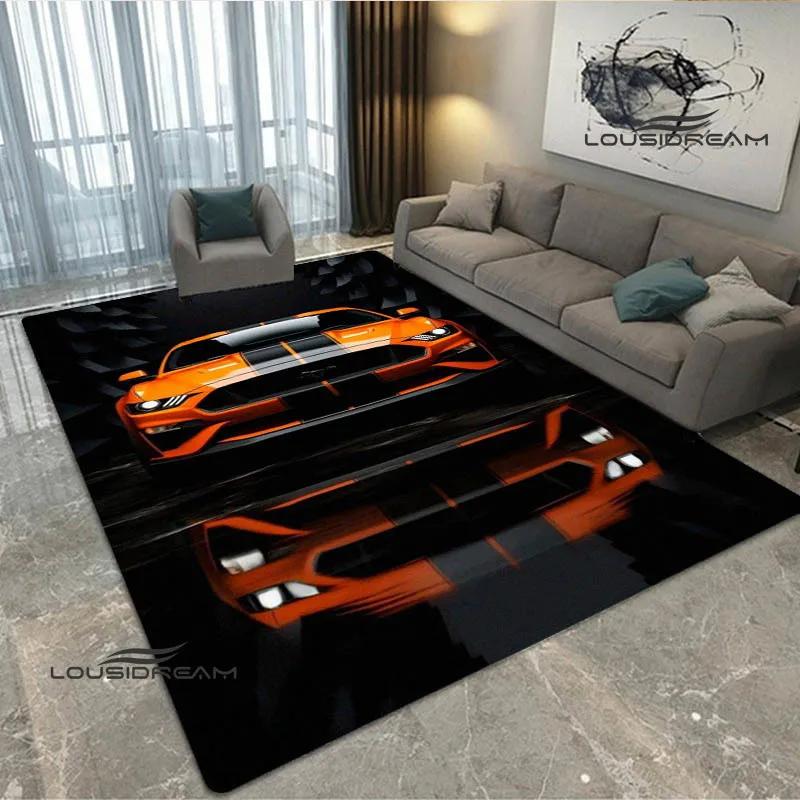 3D M-Mustang car logo printed carpet kitchen mats Non -slip carpet outdoor carpets area rug bedroom decor birthday gift