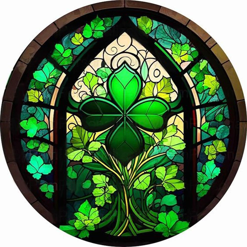 

5D DIY Full Round Drill Diamond Painting Stained Glass Flower Kit Home Decor