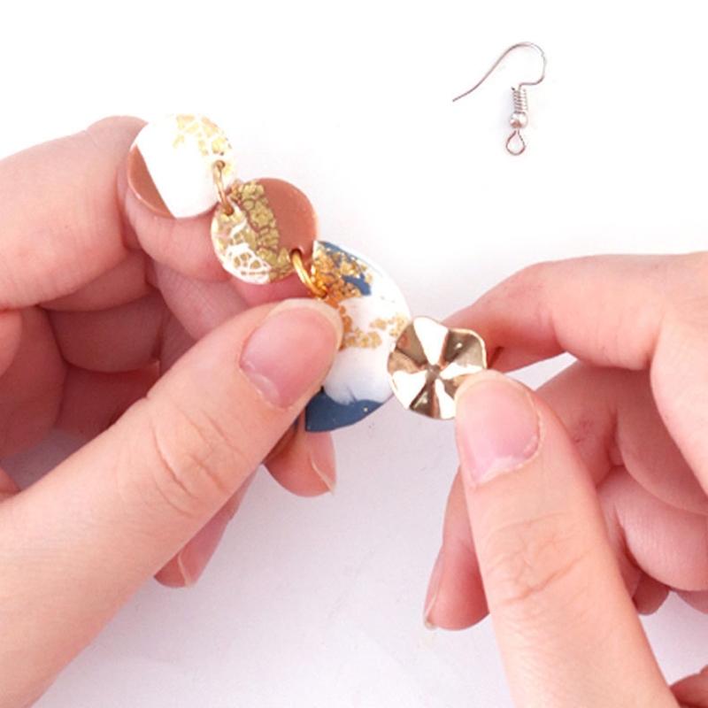 40Pcs Clay Jewelry Making Set with 5 Color Soft Clay, Sculpting Modelling Tool Clay Cutter, Earring Hooks for Artist Kid