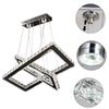 2 Rectangular Chandeliers and Hanging Lamps Pendant Luxury Chandelier Light for Living Room