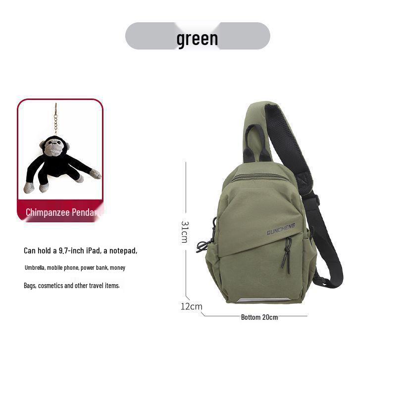 Men's Lightweight Mountaineering Single Shoulder Bag - Crossbody Chest Pack for Climbing, Cycling, and Casual Use