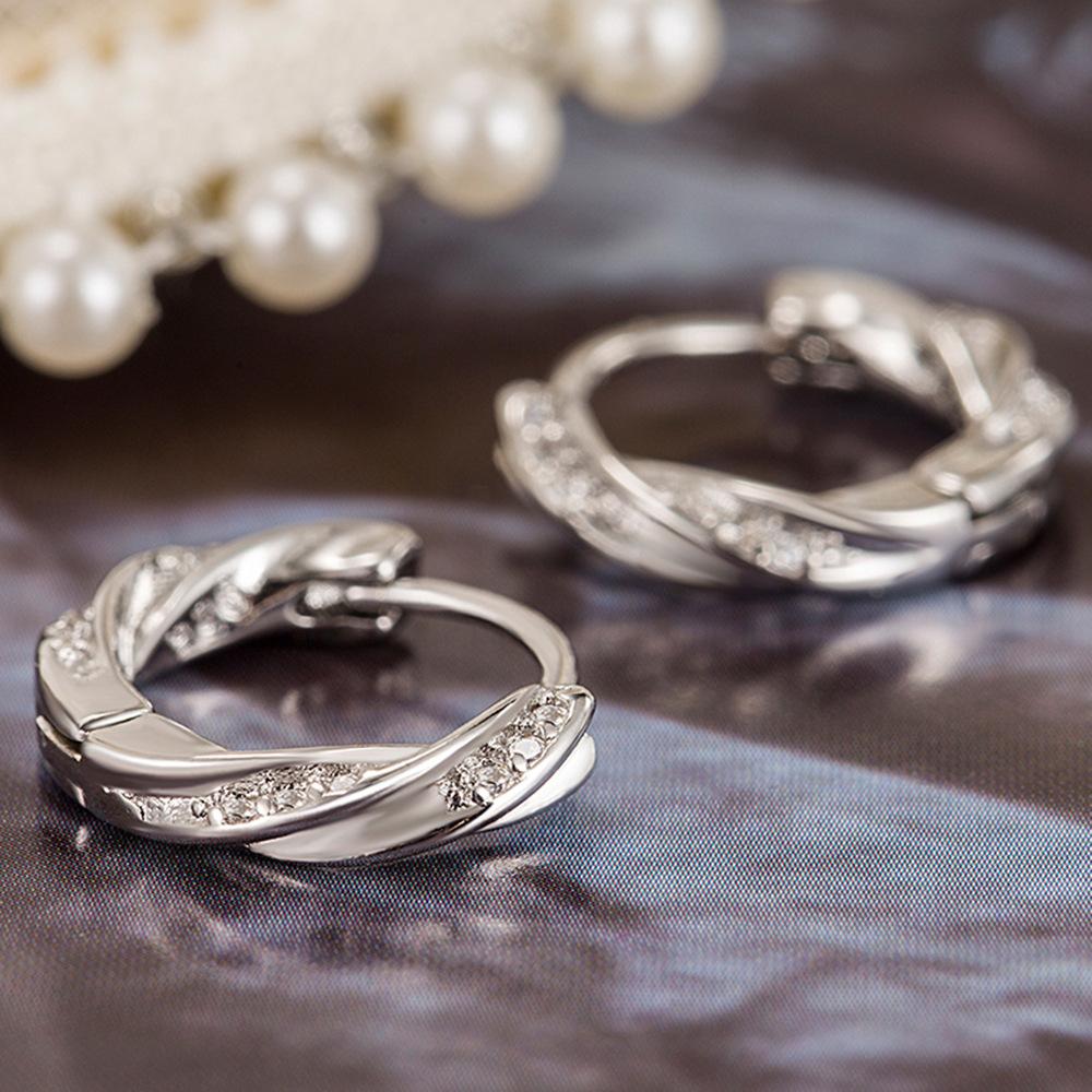 Wu Rhinestone Earrings Diamond-Studded Design Fashion Temperament Entry Lux Ear Rings