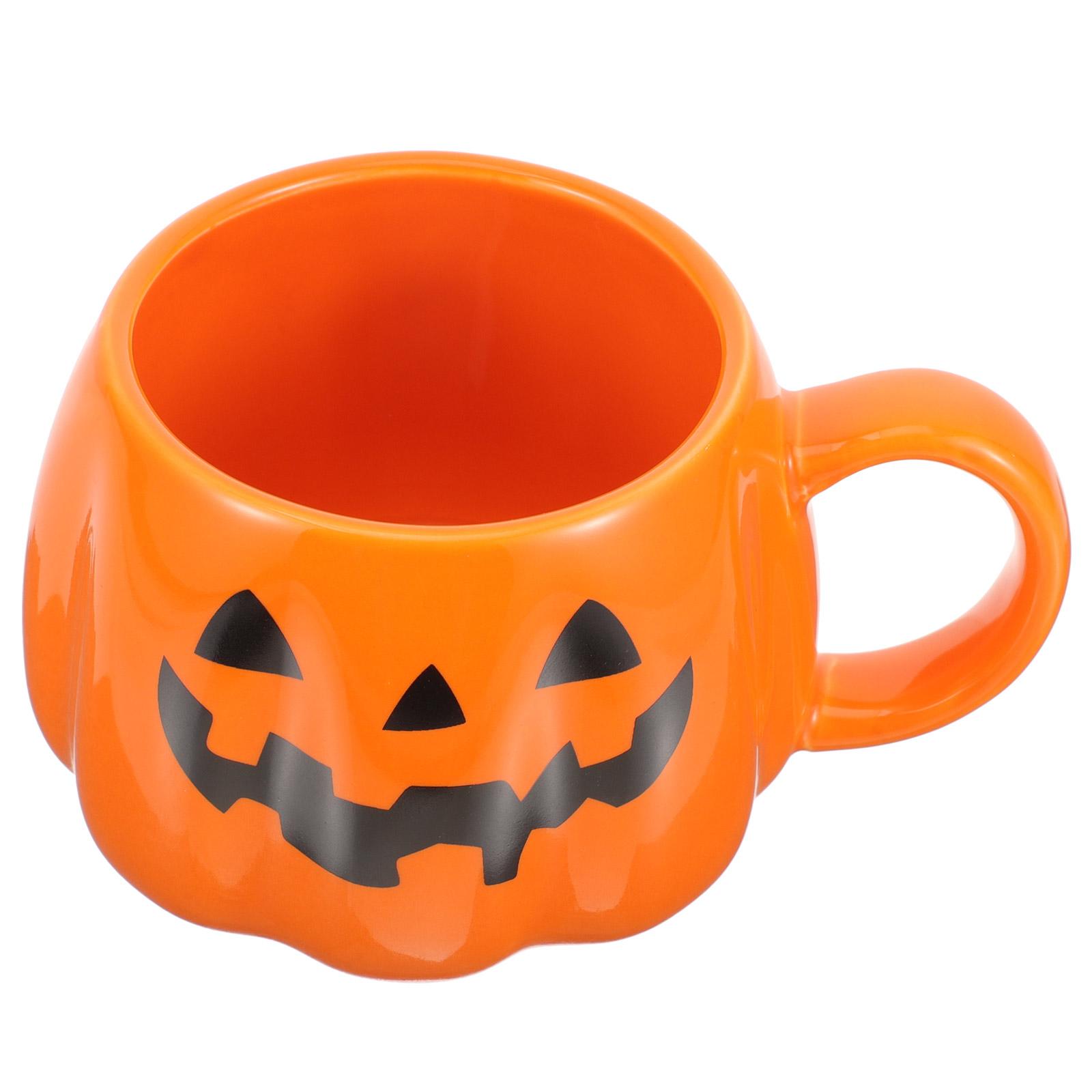 Halloween Pumpkin Mug Ceramic Coffee Cup Pumpkin Pattern Tea Cup Home Office Use Halloween Mug Ceramic Water Mugs other