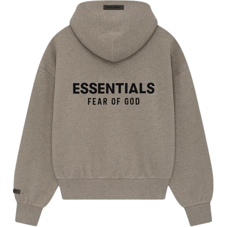 

Fear of God Essentials Classic Full Zip-Up Hoodie Homestead Heather Men Tops Grey 192AS254781F XXS