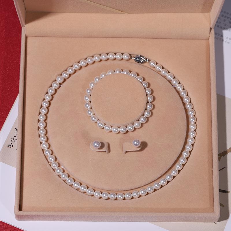 Elegante Collana di Perle di Conchiglia Profonda - Perfetto Regalo per la Festa della Mamma