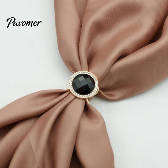 Gold Plated Scarf Holder Cat Eye Stone Silk Button, Vintage Style Alloy Light Luxury Button Buckle, Decorative Anti-slip Clip for Women Coats
